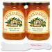 Two 12 oz Jars of Trappist Sweet Orange Marmalade with 1 WYKED YUMMY Spreader Plastic Knife and Jar Scraper Bundle
