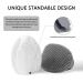 HieerBus Silicone Face Scrubber - Manual Exfoliating Brush for Sensitive Skin - Blackhead Removing, Pore Cleansing and Massaging Tool - Grey+White - Buy Online on SooperMarket.com