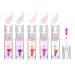 Color Changing Lip Gloss 5 Color Flower Lip Oil Long Lasting Hydrating Lip Glow Oil Eliminate Dryness Wrinkles Enhances Plump Gloss For Women Girls