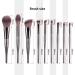EVRCHGIEA Professional Makeup Brushes Set - Dark Grey 9pcs Brush Kit - Buy Online on SooperMarket.com