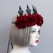 Vintage Red Rose Queen Headband for Women and Girls - Perfect Floral Hair Accessory for Halloween, Christmas, Parties, and Cosplay - Buy Online on SooperMarket.com