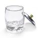 Crystal Disinfection Glass Cup Acrylic Liquid Powder Dappen Dish with Stainless Steel Metal Lid Glassware Tool For Nail Art HJ-NAPB028