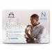 Amazon Brand - Mama Bear Plush Protection Newborn Diapers, Ultra-soft, Hypoallergenic, Dermatologist Tested, For Babies Weighing Up to 10 Pounds, Assorted Print, 32 Count Size 0 (32 Count) 1 Pack
