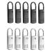 Zipper Pull Tabs 10pcs Metal Zipper Pull Zipper Tags for Bags Clothes Coat Jacket Backpack