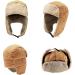 Peicees Vintage Aviator Hat and Goggles Set - Khaki Hat with Fur Ear Flaps for Men and Women - Buy Online on SooperMarket.com