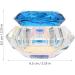 Minkissy Nail Art Dappen Dish Diamond Shape Nail Crystal Bowl with Lid for Nail Acrylic Liquid Powder (Lake Blue) - Buy Online on SooperMarket.com