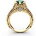 14k Gold Filled Emerald Diamond Ring for Women - Anniversary Engagement Wedding Gemstone Ring - Buy Online on SooperMarket.com