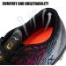 Roking Soccer Shoes for Men - Microfiber Cleats with Stollen Spikes for Artificial Turf & Outdoor Sports - Size 39 EU - Black - Buy Online on SooperMarket.com