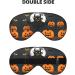 Halloween Moon Bat Pumpkin Print Double-Sided Eye Mask Soft and Light Blocking for Enhancing Sleep Quality - Buy Online on SooperMarket.com