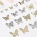 22 Pcs 3D Butterfly Nail Charms & Diamonds Rhinestones - Large Bow for Nail Art Beauty Design and DIY Jewelry - Buy Online on SooperMarket.com