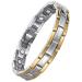 WELMAG WM Men Titanium Steel Magnetic Bracelet for Men Gold Line Design Adjustable Bracelets With Adjust Tool Luxury Box Halloween Jewelry Gifts(Sliver)