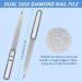 Nail Files-Metal Nail File Professional Double Sided Nail Files for Natural Nails Stainless Steel Nail File for Fingernails Toenails Fingernail File Diamond Nail Files for Home Salon Travel Use - Buy Online on SooperMarket.com