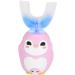 Kids Electric Toothbrush with U-Shaped Silicone Brush Head & 60ml Toothpaste - Pink | IPX7 Waterproof - Buy Online on SooperMarket.com