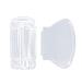 Nail art stickers for women party decoration nail stamp removable works of art with scrapers silicone seal nail stamp pressure point tool for manicure-transparent