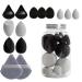 Wontool Makeup Puff - Blender Beauty Set | Portable Makeup Puff Blender Sponges Powder Puff for Blending Foundation Cream Black