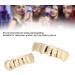 Herchr Funny Halloween Teeth - Shiny Brass Prosthesis for Parties | Unique Gold Decoration & Gift - Buy Online on SooperMarket.com