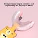 JENPECH Cute Bear/Duck Kids U-Shaped Toothbrush - Food Grade Soft Silicone Brush Head 360 Oral Teeth Cleaning Design for Toddlers and Children Yellow Bear 6-12 Years - Buy Online on SooperMarket.com