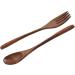 AIDIRui 8 Pcs Wooden 9 inchJapanese Spoon Fork Set Kitchen Tableware Natural Wood Cutlery Wooden Dinner Cutlery Set - Buy Online on SooperMarket.com