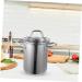 PRETYZOOM 1 Set Fry Pan Stock Pot with Strainer Basket Outdoor Chicken Fryer Fat Storage Can Mesh Steamer Basket Small Roasting Pan Deep Pan with Lid Stainless Steel Pot Soup Pot - Buy Online on SooperMarket.com