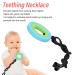 High Temperature Resistant Kids Sensory Chew Necklace | Safe Silicone for Daily Use (Light Blue) - Buy Online on SooperMarket.com