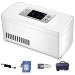 Portable Fridge Insulin Refrigerated Box with Battery Car Travel Home Mini Medicine Refrigerator and Insulin Cooler Suitable for Insulin Interferon Eye Drops Storage 2batteries