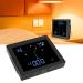 Bathroom Accessory Temperature and Humidity Limit Alarm Function Digital Clock Waterproof Silicone Hole Plug for Bathroom (Black Pisa Leaning Tower Type)