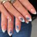 JUSTOTRY 24 Pcs Butterfly Almond Short False Nails Pattern Milky White French Press on Nails Pretty Nude Fake Nails Short with Nail Glue Stiletto Medium Stick on Nails for Women white&butterfly1