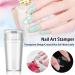 MINAYANLEO 8 Pcs Nail Art Stamper Kit - Transparent Jelly Stamper with Scraper and Brushes for Manicure DIY - Buy Online on SooperMarket.com