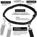 Premium Adjustable Dog Leash - Dual Grip Reflective Walking & Jogging Line with Feces Bag Dispenser for Large Dogs - Shock-Damping Design in Black/Blue - Buy Online on SooperMarket.com