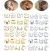 48Pcs Gold Silver Hair Braids Dreadlock Beads Cuffs Clips for Women Men - Non-Piercing Ear Beard Hair Accessories - Buy Online on SooperMarket.com