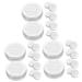 PopetPop Dog leash 30 pieces of hollow aluminum box with thread cosmetic-test dose Diffusor Round aluminum dose Dog fragrance training set Round stand practical aroma diffuser tool 2.6x6.8cmx3PCs silver 2x3stk