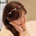 JSGHGDF Temperament Flocking Rose Shape with White Decors Unique Hair Hoop Bride Woman Wedding Party Headwear White Rose - Buy Online on SooperMarket.com