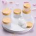 6 Pack Glass Jars with Wooden Lid - 15ml Cream Containers for Cosmetics Lip Balm & Lotions - Travel-Friendly Sample Jars - Buy Online on SooperMarket.com