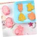 Cabilock 12 Pcs Biscuit Mold Christmas Embossing Mold Silicone Chocolate Mould Tool 3D Pink Pp Household - Buy Online on SooperMarket.com