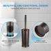 Toilet Bowl Brush Holder Set: 2 Pack Modern Deep Cleaning Bathroom Toilet Scrubber with Caddy for rv - Rim Decorative Accessories Cleaner Brushes for Toilet - Bronze A-bronze - Buy Online on SooperMarket.com