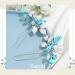 Earent Turquoise Leaf Crystal Wedding Hair Pins - Bridal Hair Accessories for Women and Girls (Pack of 2) - Buy Online on SooperMarket.com