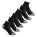 Prince Boys' Quarter Length Athletic Ankle Socks with Cushion for Active Kids (6 Pair Pack) Black Large