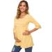Love2Mi Women Maternity Blouse XL Yellow Stripe A Line Pregnancy Shirt with 3/4 Bell Sleeves - Buy Online on SooperMarket.com