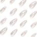 MISUD Press on Nails - Medium Almond Glossy Chrome Swirl Acrylic Stiletto - 24 pcs 3D Pearl Flash False Nails for Stunning Nail Art - Buy Online on SooperMarket.com