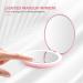 HEYISSU LED Compact Mirror 10X Magnifying Travel Makeup Mirror with Light - Pink 3.5 inch Pocket Purse Handbag Mirror - Buy Online on SooperMarket.com