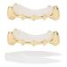 Hip Hop Brace Portable Party Teeth Brace Fashionable for Halloween for Music Concerts for Party(Gold)