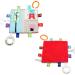 Baby Comfort Blanket with Tag Security and Teething Toys - Bear and Apple Red - Buy Online on SooperMarket.com