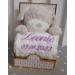Botobaby Personalized Baby Gift Set - Custom Baby Blanket Plush Toy & Birth Details | Perfect for Baptism & Baby Shower (Beige Dog) - Buy Online on SooperMarket.com