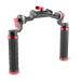 CAMVATE Rubber Handle Grip Shoulder Mount Rig with Rosette Standard Accessory for DSLR(Red,M6 Thread,31.8 mm) - 1472