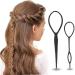 2pcs Hair Braid Accessories tail Styling Maker Clip French Braid Tool Magic Topsy Tail Loop Hair KitWomen Girls(black) Attractive Design - Buy Online on SooperMarket.com