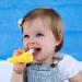 Baby Banana Yellow Banana Infant Toothbrush - Easy to Hold Train Infants Babies and Toddlers for Oral Hygiene - Teether Effect for Sore Gums - Buy Online on SooperMarket.com