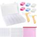 Embroidery Floss Cross Organizer Box Tools - Bobbin Winder, 1 Removable 36 Compartments with 120 Hard Plastic Floss Bobbins and Floss Number Stickers for Craft DIY Embroidery Sewing Storage(127pcs)