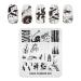 KADS Nail Stamping Plate Chinese Style Nail Art Stamp Template bamboo Lotus DIY Image Template Manicure Stamping Plate Stencil Tools (CN028)