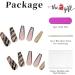Black Marble French Tip Press On Nails Long with Gold Foil - 24Pcs - Buy Online on SooperMarket.com