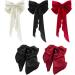 Hair Bows for Women Bows for Hair Ribbon Hair Clips 2PCS Black Red Hair Bow Satin Bow Hair Clips Large Silky Ribbon Bows Hair Accessories for Women Girls Short Type - Buy Online on SooperMarket.com